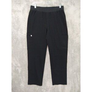 FIGS Pants Mens Small Black Axim Cargo Scrub Elastic Waist Technical Collection
